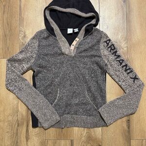 Armani Exchange Charcoal and Heathered Hoodie